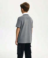 Поло с коротким рукавом для мальчика серое