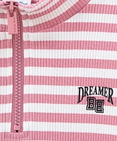 Платье-водолазка в полоску для девочки