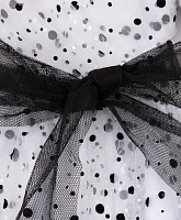 Платье с объёмными короткими рукавами и поясом для девочки