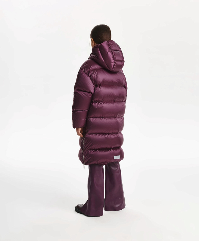 Пальто для девочки зимнее стёганое на натуральном пуху