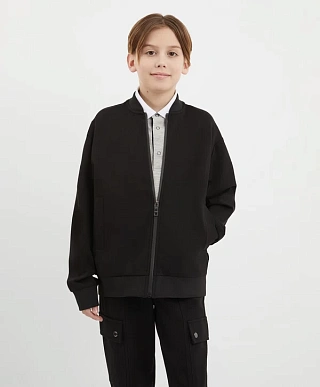 Толстовка из джерси чёрная для мальчика