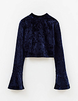 Кроп-топ бархатный для девочки