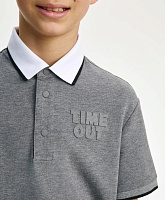 Поло с коротким рукавом для мальчика серое