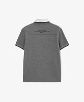 Поло с коротким рукавом для мальчика серое