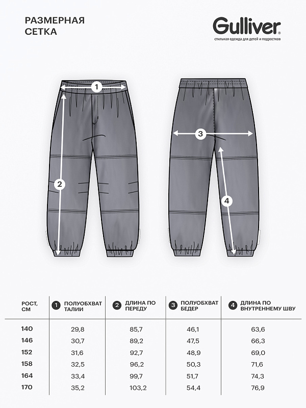 Брюки-джоггеры утеплённые демисезонные для девочки