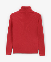 Водолазка для девочки вязаная красная