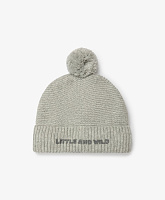 Шапка вязаная с помпоном на подкладке