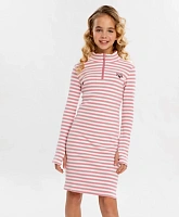 Платье-водолазка в полоску для девочки