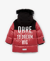 Полупальто для мальчика зимнее на искусственном пуху