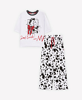 Пижама женская трикотажная с принтом