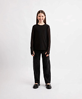 Блузка с длинным рукавом из сетки для девочки