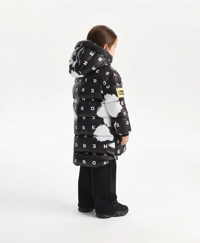 Пальто зимнее стёганое на натуральном пуху для девочки