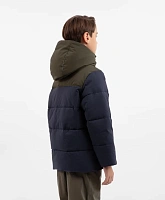 Куртка демисезонная плащевая на искусственном пуху синяя для мальчика