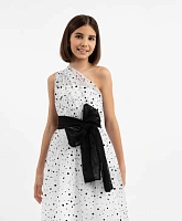 Платье асимметричное с пайетками для девочки