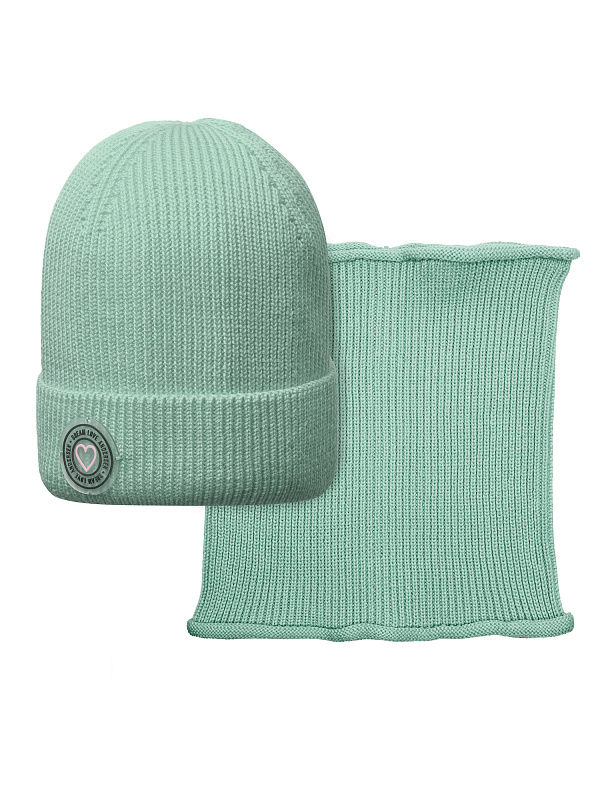 Комплект (шапка, снуд) для девочки