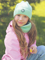 Комплект (шапка, снуд) для девочки
