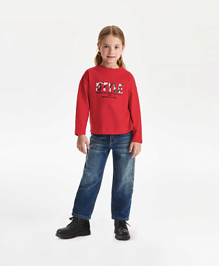 Джинсы для девочки утеплённые на флисе