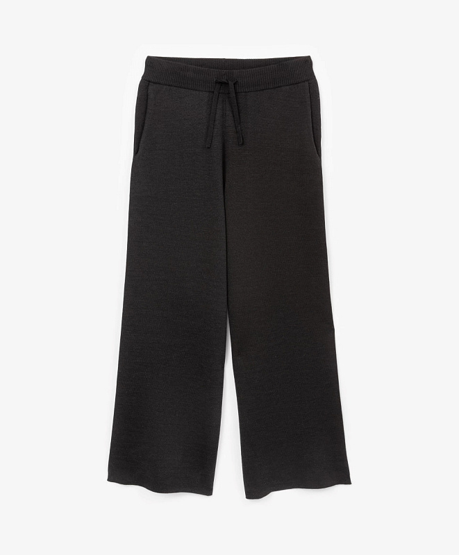 Брюки вязаные для девочки силуэта палаццо