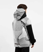 Куртка демисезонная из плащовки с принтом белая для мальчика