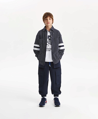 Брюки-джоггеры с карманами карго для мальчика