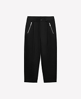 Брюки для мальчика зауженные к низу чёрные из твила