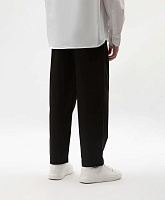 Брюки для мальчика зауженные к низу чёрные из твила