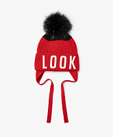 Шапка с помпоном вязаная для мальчика