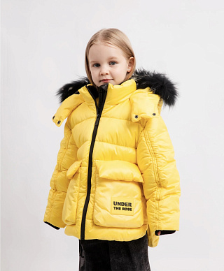 Куртка зимняя для девочки стеганая на искусственном пуху