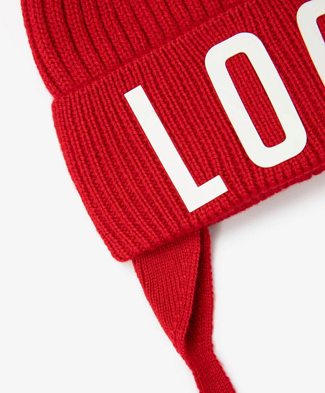 Шапка с помпоном вязаная для мальчика