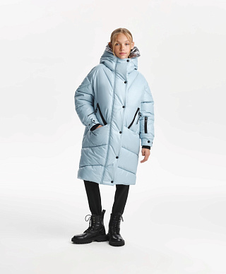 Пальто для девочки зимнее стёганое на искусственном пуху