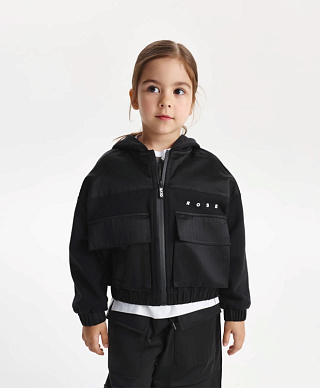 Толстовка-бомбер для девочки распашная