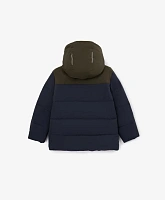Куртка демисезонная плащевая на искусственном пуху синяя для мальчика