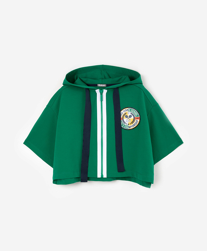 Толстовка с капюшоном на молнии для девочки