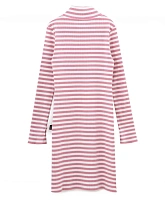 Платье-водолазка в полоску для девочки