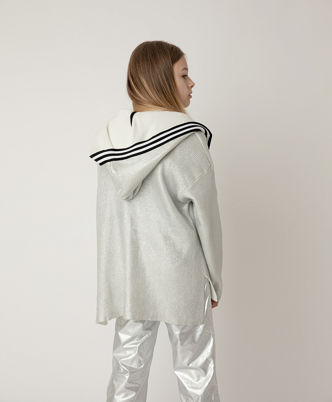 Кардиган тонкий серебристый Gulliver