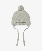 Шапка вязаная с помпоном на подкладке