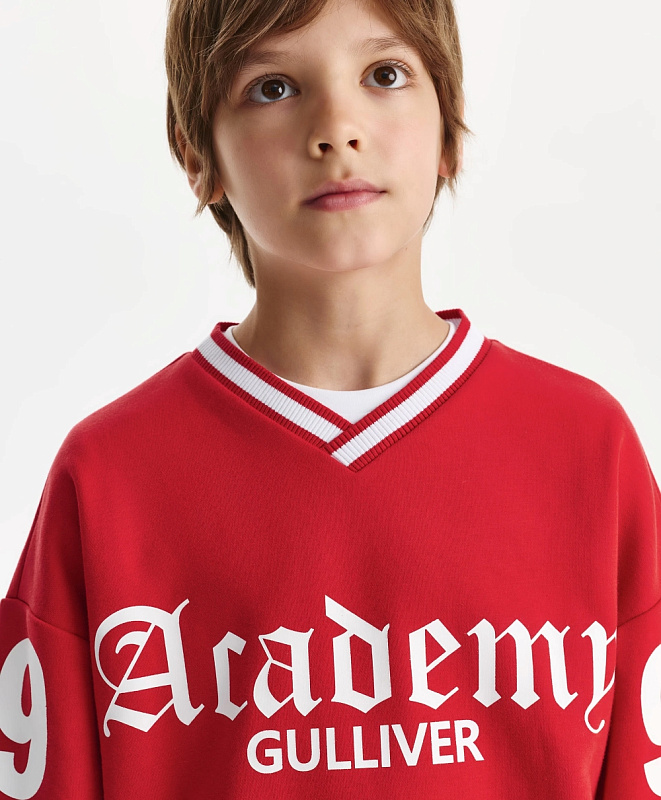 Свитшот для мальчика с V-образной горловиной