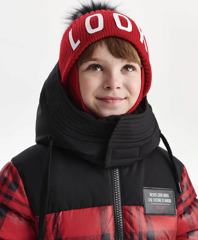 Шапка с помпоном вязаная для мальчика