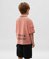 Поло для мальчика из пике с принтом