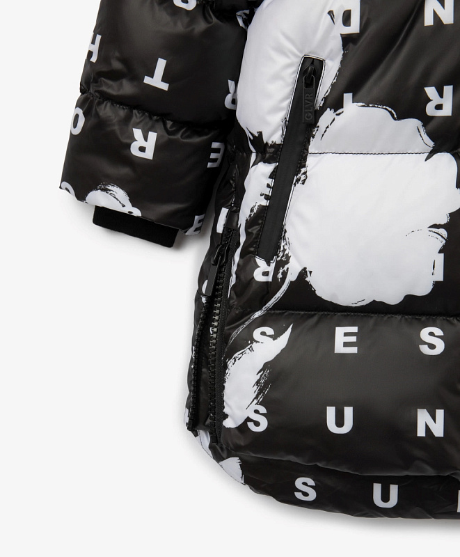 Пальто зимнее стёганое на натуральном пуху для девочки